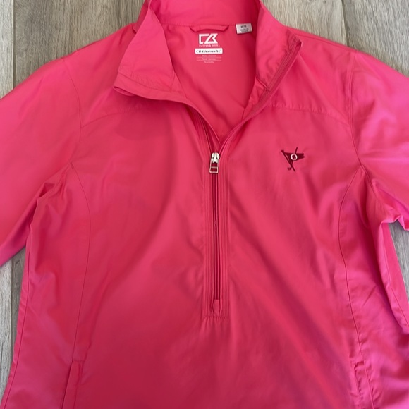 Cutter & Buck Women's Cb Weathertec L/s Jackie 3/4 Zip Pullover Rain Windbreaker - Picture 5 of 10